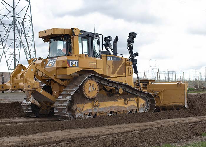 bulldozer moving dirt